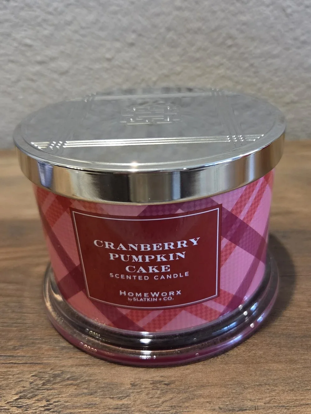 Homeworx Cranberry Pumpkin Cake Candle 3-Wick